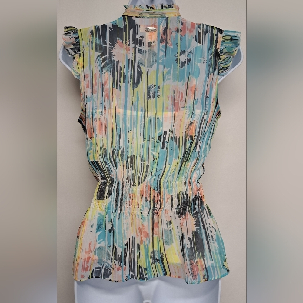 Candie's Multi-Color Ruffled Sleeveless Blouse - Picture 5 of 7